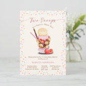 Twee schepjes zijn beter dan een tweeling Baby sho Kaart (Staand voorkant)