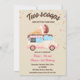 Twee schepjes zijn beter dan één verjaardagsfeestj kaart