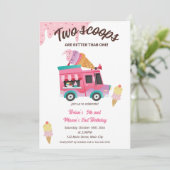 Twee schepjes zijn beter dan één verjaardagsfeestj kaart (Staand voorkant)