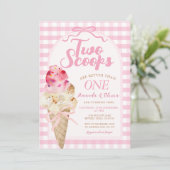 Twee schepjes zijn beter dan een verjaardagsijs kaart (Staand voorkant)