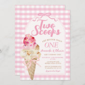 Twee schepjes zijn beter dan een verjaardagsijs kaart (Voorkant / Achterkant)