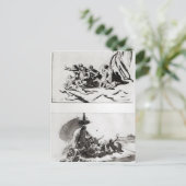 Twee schetsen voor de achterzijde van de medaille, briefkaart (Staand voorkant)