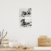 Twee schetsen voor de achterzijde van de medaille, poster (Keuken)