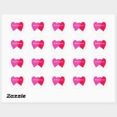 Twee scheve harten rode roze bruid bruidegom Stick Ronde Sticker (Vel)