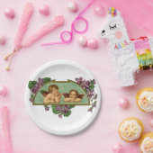 Twee  schilderijen van Angels Papieren Bordje (Feest)