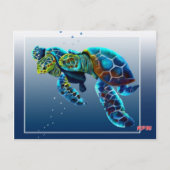 Twee schildpadden briefkaart (Voorkant)