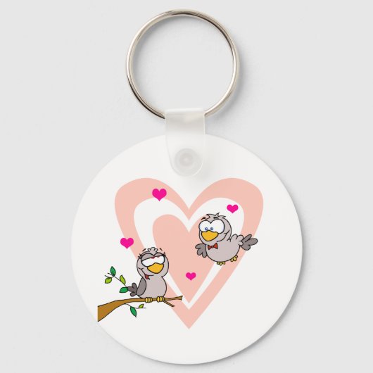 Twee schildpadden door een tak sleutelhanger (Voorkant)