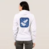Twee schildpadden en Snowflakes vlooien Zip Hoodie (Achterkant volledig)