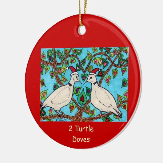 Twee schildpadden keramisch ornament (Links)