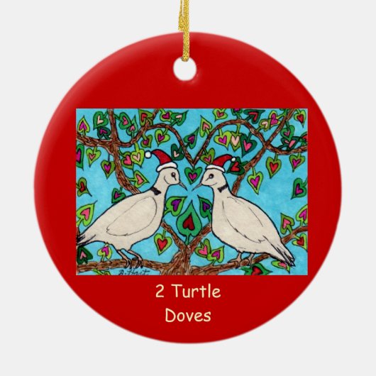 Twee schildpadden keramisch ornament (Achterkant)