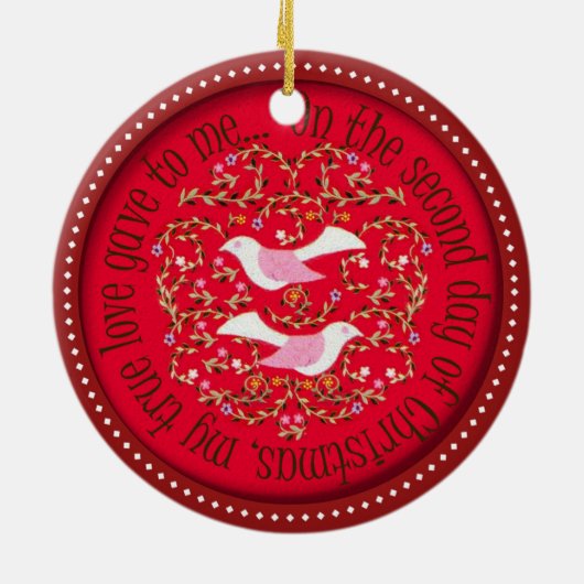 Twee schildpadden keramisch ornament (Achterkant)