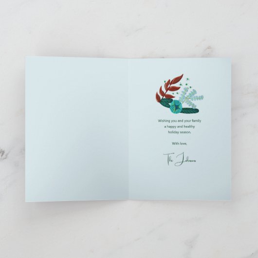 Twee schildpadden met kerstmis feestdagen kaart (Binnen)