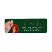 Twee schildpadden met kerstvakantie etiket (Voorkant)