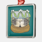 Twee schildpadden metalen ornament (Links)