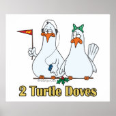 twee schildpadden op de tweede 2e kerstdag poster (Voorkant)
