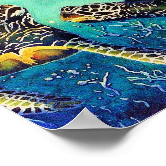 twee schildpadden poster (Hoek)