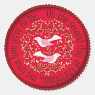 Twee schildpadden ronde sticker