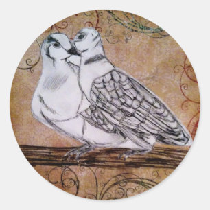 Twee schildpadden ronde sticker
