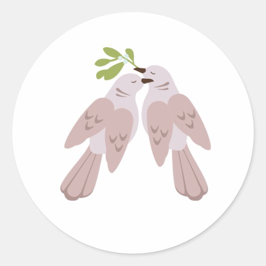 Twee schildpadden ronde sticker (Voorkant)