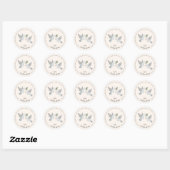 Twee schildpadden ronde sticker (Vel)