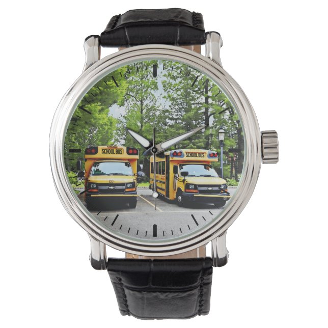 Twee schoolbussen horloge (Voorkant)