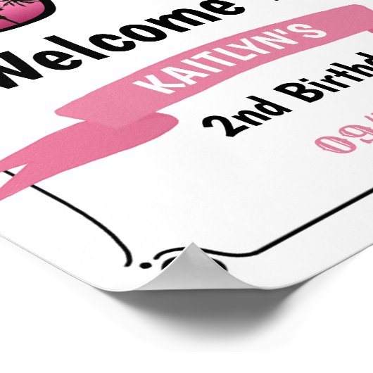 Twee schoolmeisjes 2e verjaardag poster (Hoek)