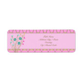 Twee schoppen roze etiket (Voorkant)