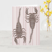 Twee Schorpioenen - Verjaardag Kaart voor Schorpio (Gele Bloem)