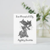 Twee Schotse Terriërs Agility Briefkaart (Staand voorkant)