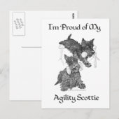 Twee Schotse Terriërs Agility Briefkaart (Voorkant / Achterkant)