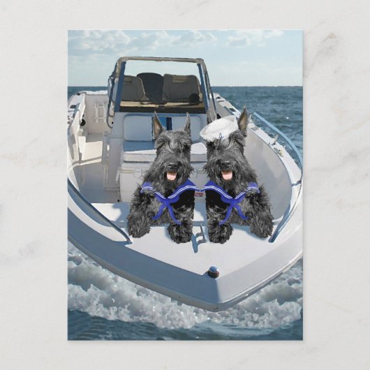 Twee Schotten op de boot Briefkaart (Voorkant)