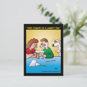 "Twee schudden van een lamsstaart" Briefkaart (Staand voorkant)