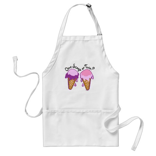 Twee Scoops Party Apron Standaard Schort (Voorkant)
