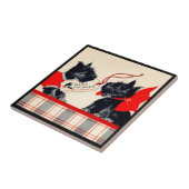 Twee Scottie Dog Sm. Keramisch keramisch tegel (4, Tegeltje (Zijkant)