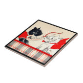 Twee Scottie Dog Sm. Keramisch keramisch tegel (4, Tegeltje (Zijkant)