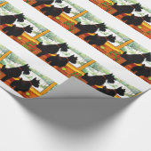 Twee Scottie Dogs die wachten op de kerstman Cadeaupapier (Hoek)