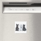 Twee Scotties en een Westie Magneet (Insitu (Vaatwasser))