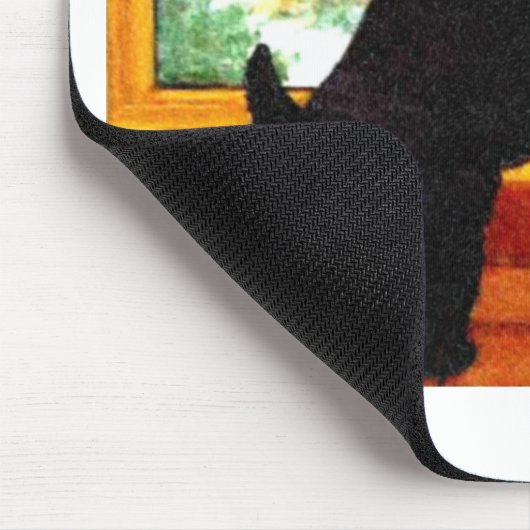 Twee Scotty Dogs met Kerstmis Muismat (Hoek)