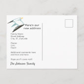 Twee Seagulls Frolicking in Florida Nieuw adres Aankondigingskaart (Achterkant)