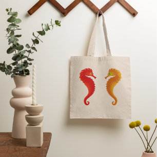 Twee Seapaarden Zee Life Canvas tas