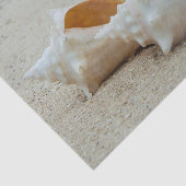 Twee Seashells op de Ocean Beach Tissuepapier (Detail)
