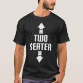 Twee Seater 2 Seater Arrow Gag Pa Joke Meme Mannen T-shirt (Voorkant)