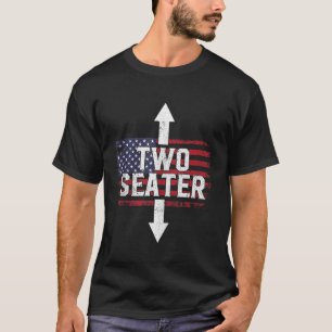 Twee Seater 2 Seater Papa Joke Grappig Trio Ameri T-shirt