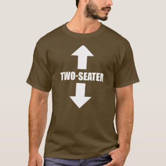 twee seater mannen grappige , volwassen humor popu t-shirt