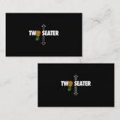 Twee Seater Swinger mannen Grappig Ondersteboven A Visitekaartje (Voorkant / Achterkant)
