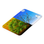 Twee seizoenen, één boom magneet (Linkerzijde)