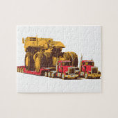 Twee Semi Big Trucks met een enorme mijnentruck Legpuzzel (Horizontaal)