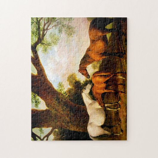 Twee Shafto Mares en een Foal van George Stubbs Legpuzzel (Verticaal)