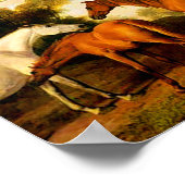 Twee Shafto Mares en een Foal van George Stubbs Poster (Hoek)