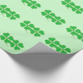 Twee shamrocks Gold stippen verpakkingspapier Cadeaupapier (Hoek)